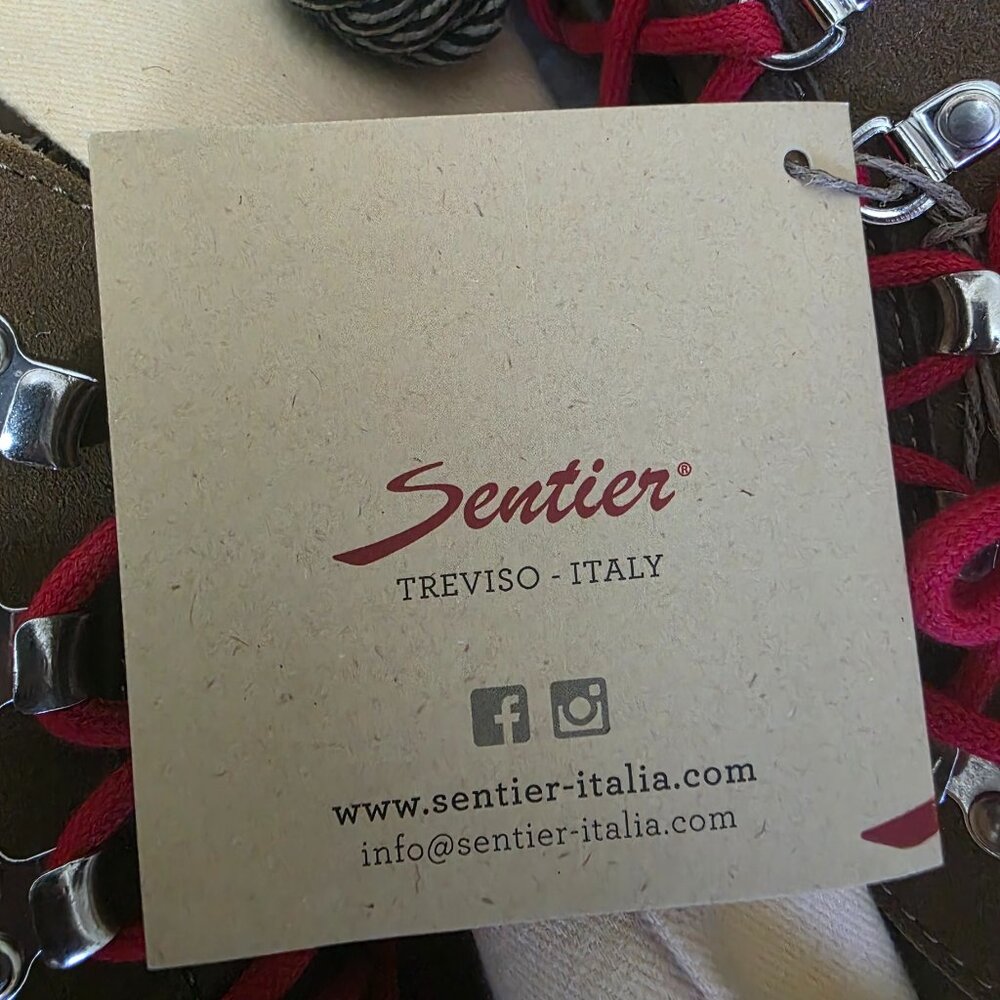 Sentier Italia Bobber Pedula Leather Hiking Boots Natural Tan Size 41 NIB - Picture 10 of 10